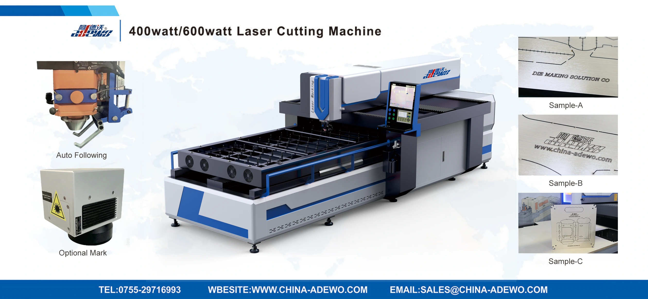 Produsen mesin pemotong laser 400watt/600watt