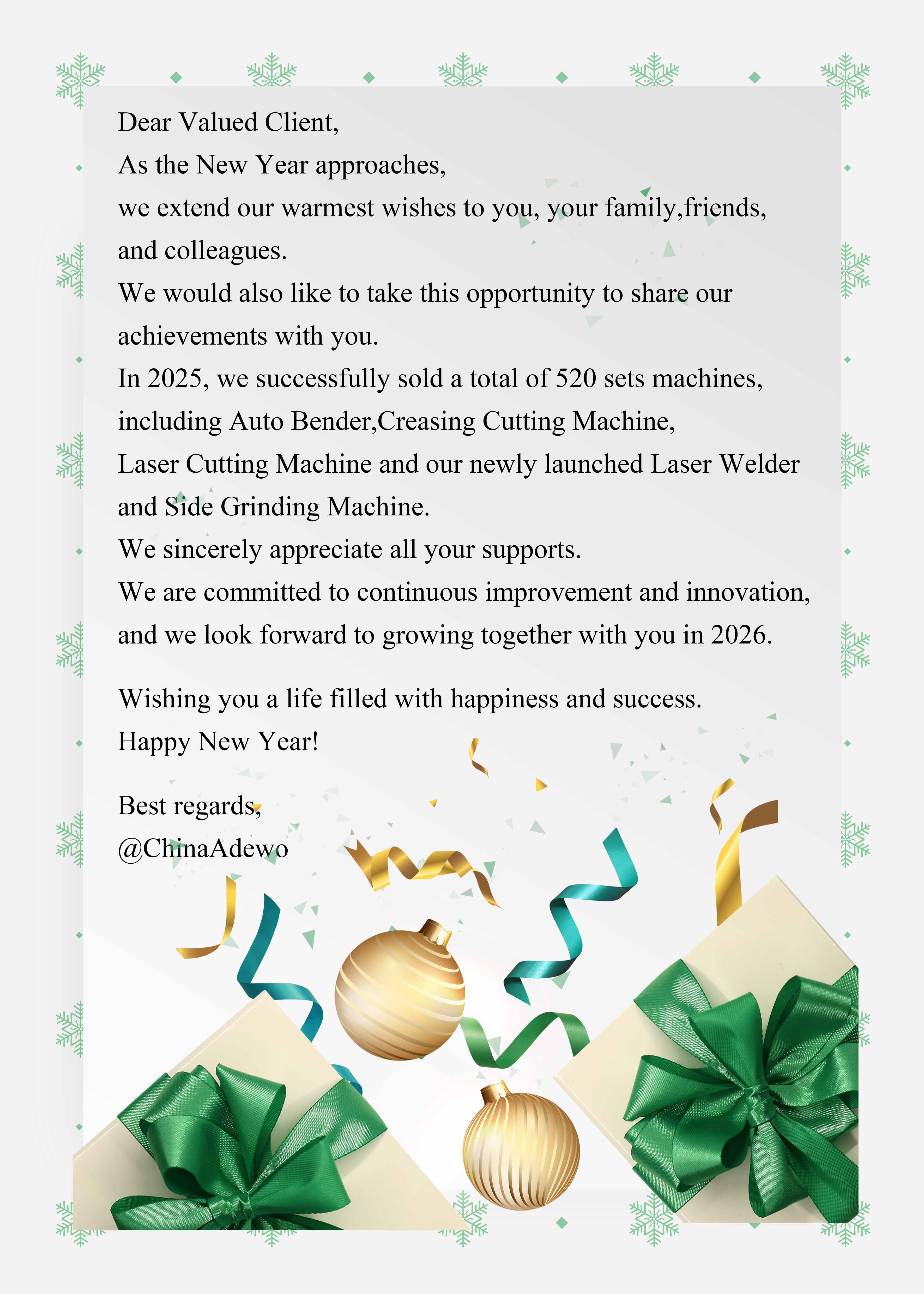 Semoga Anda mendapatkan Tahun yang Berbuah lagi